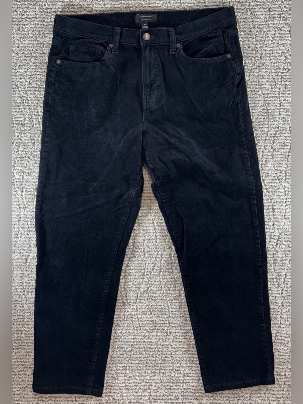 Banana Republic Women’s Size 31/12 Black High Rise Slim Corduroy Jeans